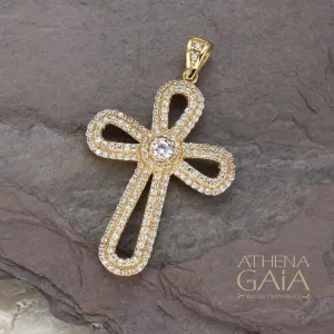 14k Gold Pomme Open Cross