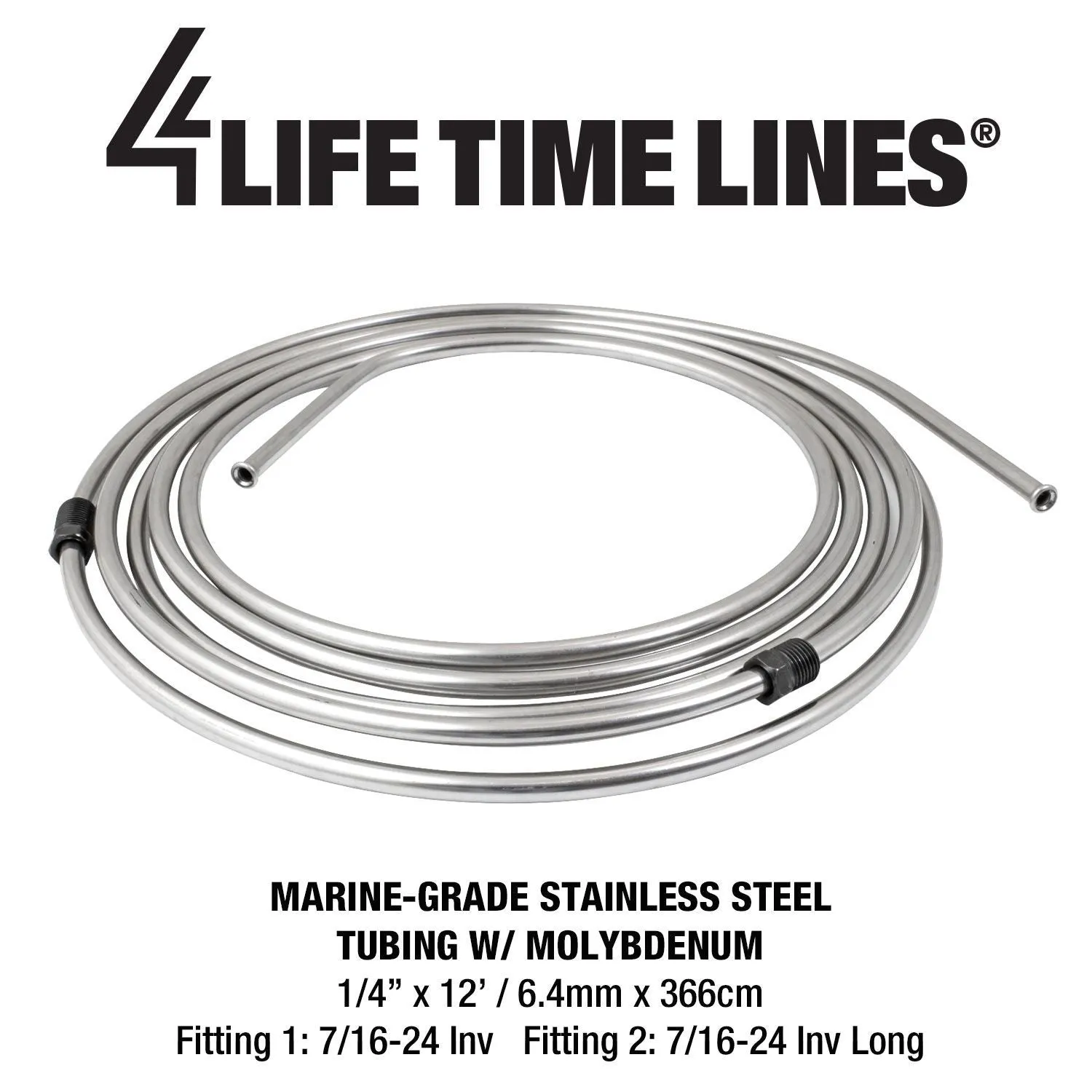 1/4" x 12' Stainless Steel Coil Flared & Fitted