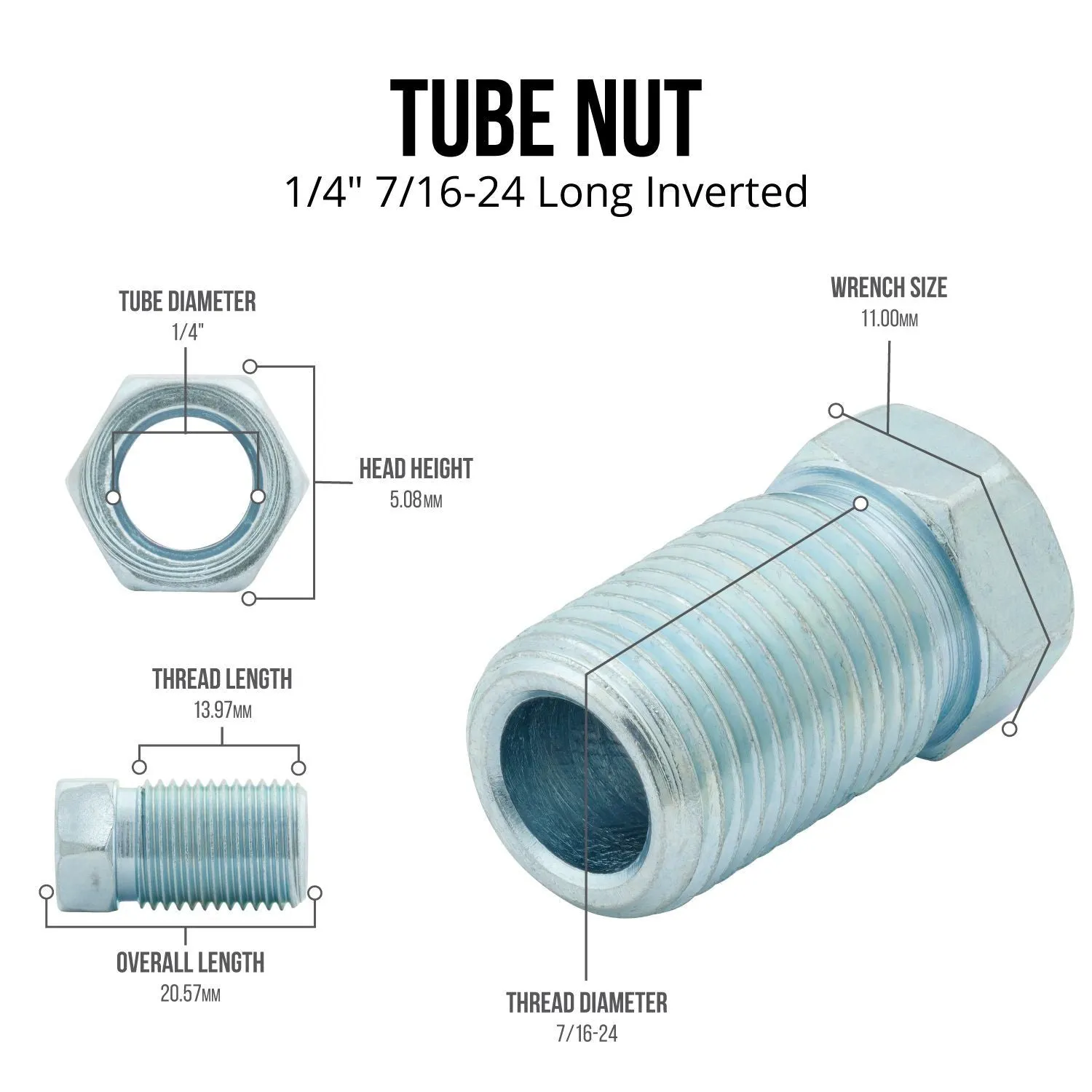 1/4"x 12' PVF-Steel Coated Coil Flared & Fitted