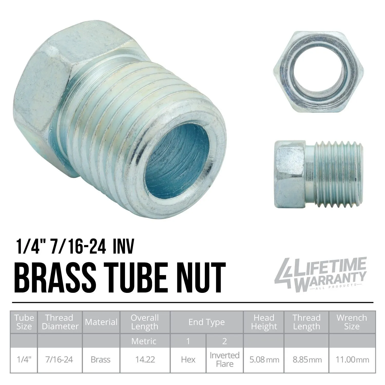 1/4"x 12' PVF-Steel Coated Coil Flared & Fitted