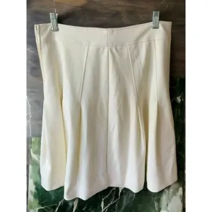 $179 NWT ELIZABETH MCKAY LADIES PLEATED LINED CREAM HEAVY MINI SHIRT SIZE 10