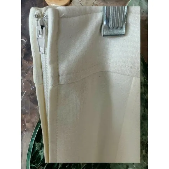 $179 NWT ELIZABETH MCKAY LADIES PLEATED LINED CREAM HEAVY MINI SHIRT SIZE 10