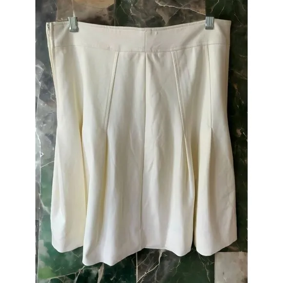 $179 NWT ELIZABETH MCKAY LADIES PLEATED LINED CREAM HEAVY MINI SHIRT SIZE 10