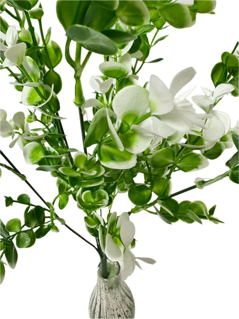 19" Plastic Boxwood Bush: Cream - 57825