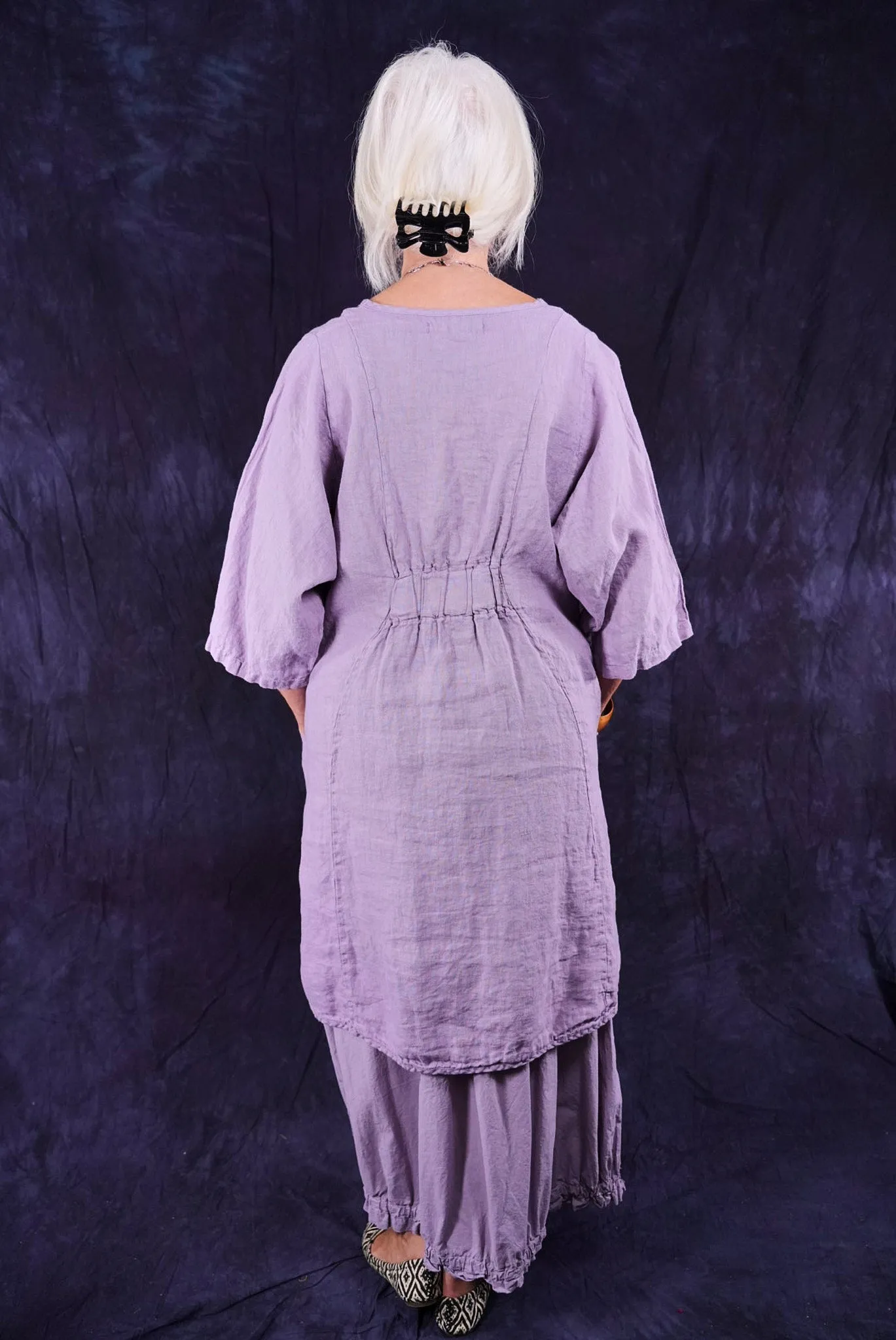 2229 Linen Posey Tunic Sea Fog-P