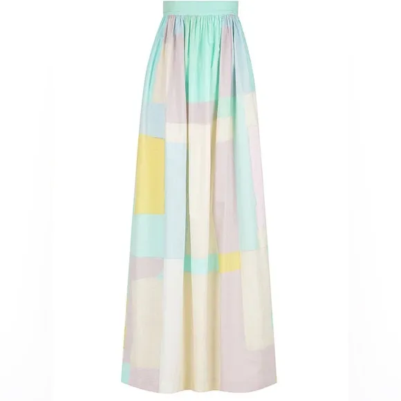 $349 S/W/F Color block maxi skirt - Size S