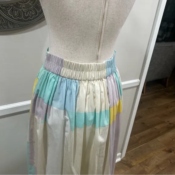 $349 S/W/F Color block maxi skirt - Size S