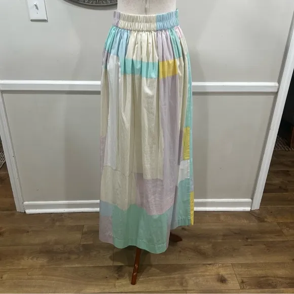 $349 S/W/F Color block maxi skirt - Size S