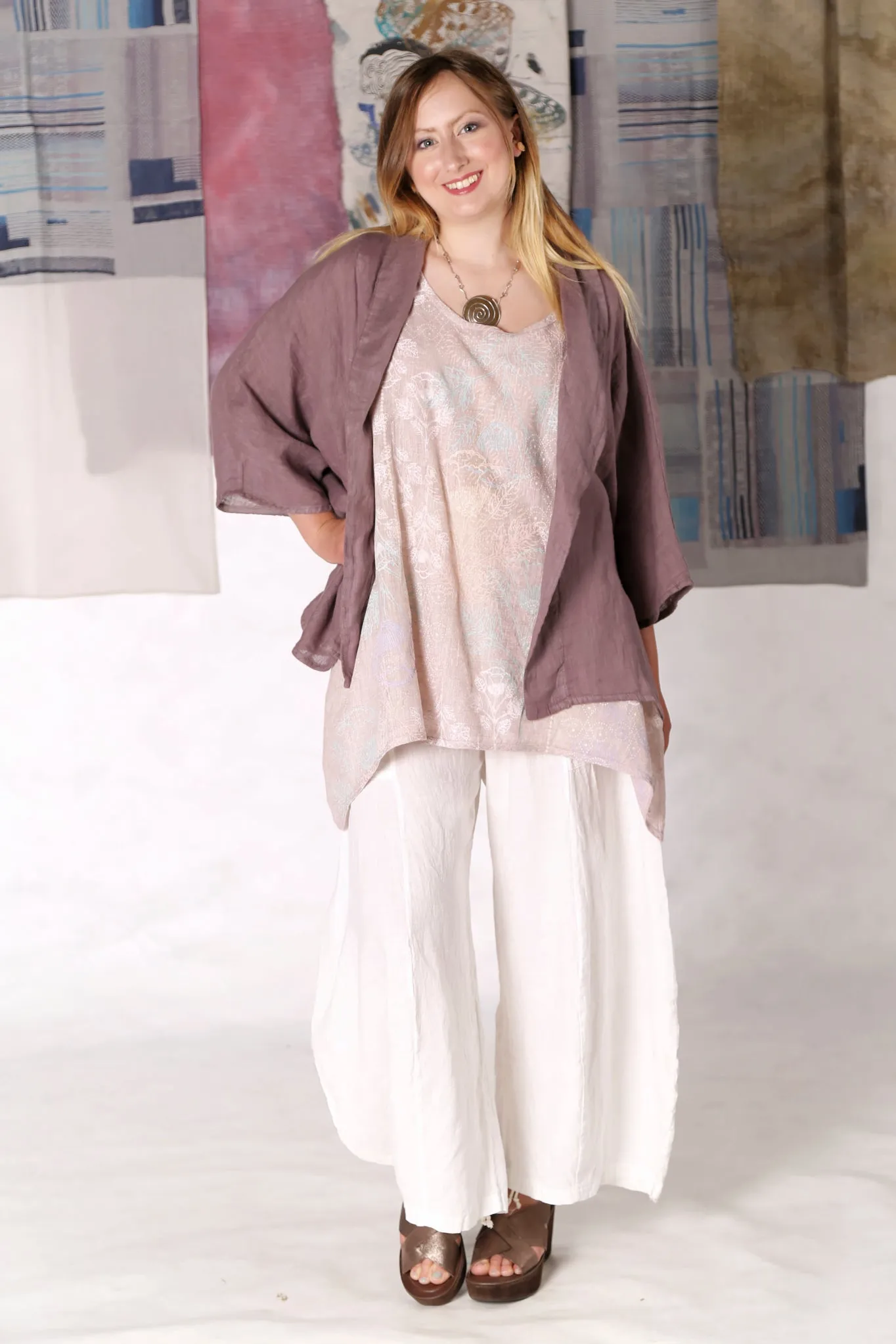 5230-Linen Boxy Cardi Plum Haze-Light Tones Tree of Life-P