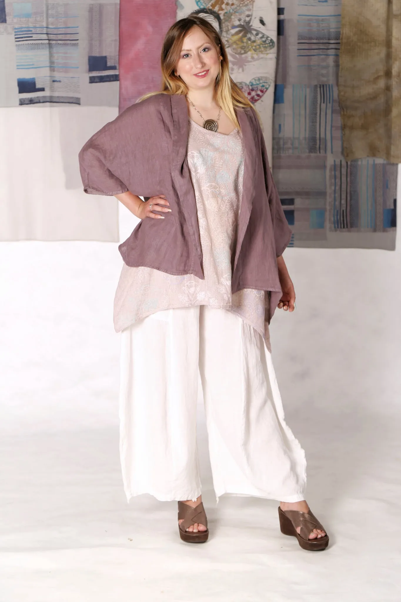 5230-Linen Boxy Cardi Plum Haze-Light Tones Tree of Life-P