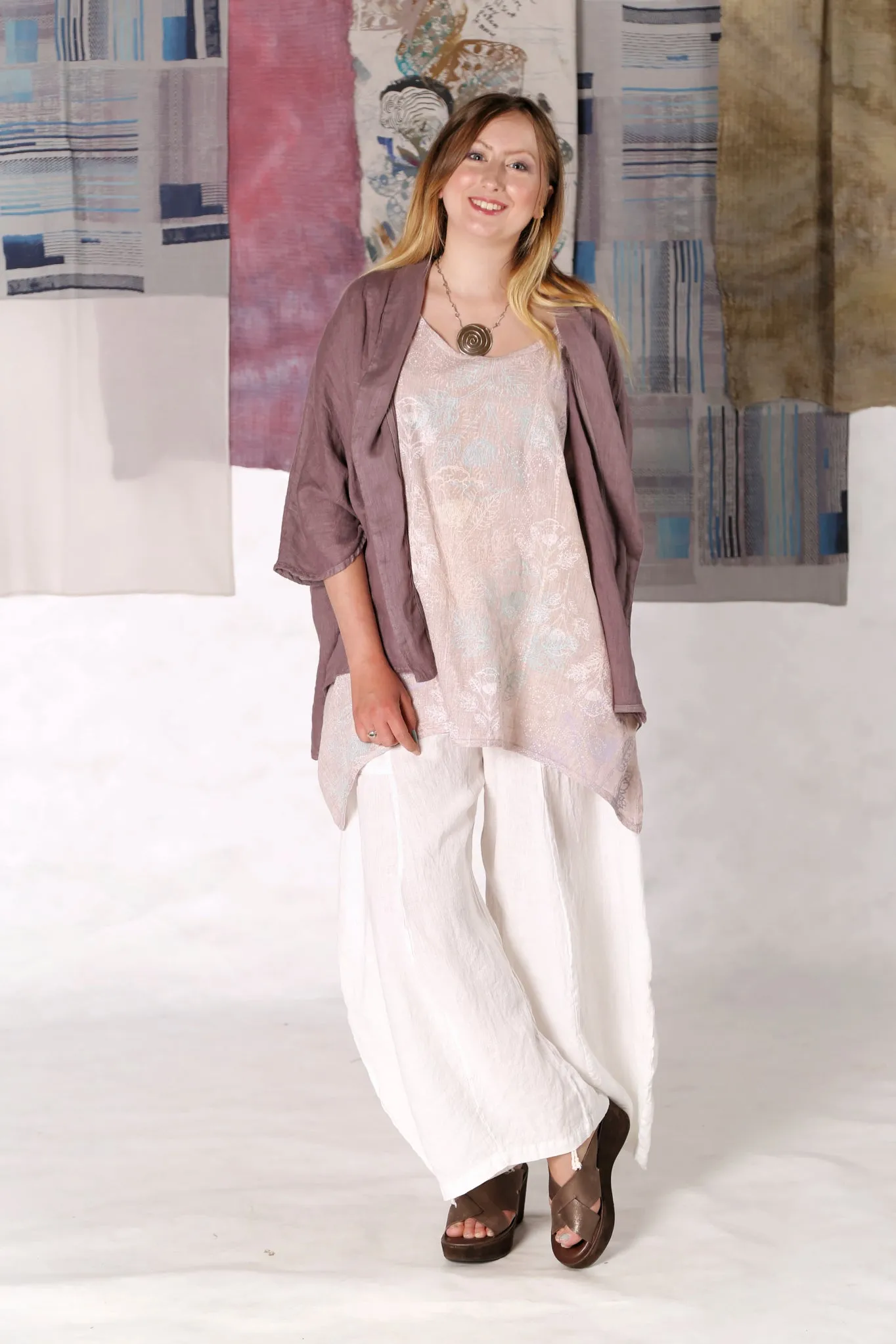 5230-Linen Boxy Cardi Plum Haze-Light Tones Tree of Life-P
