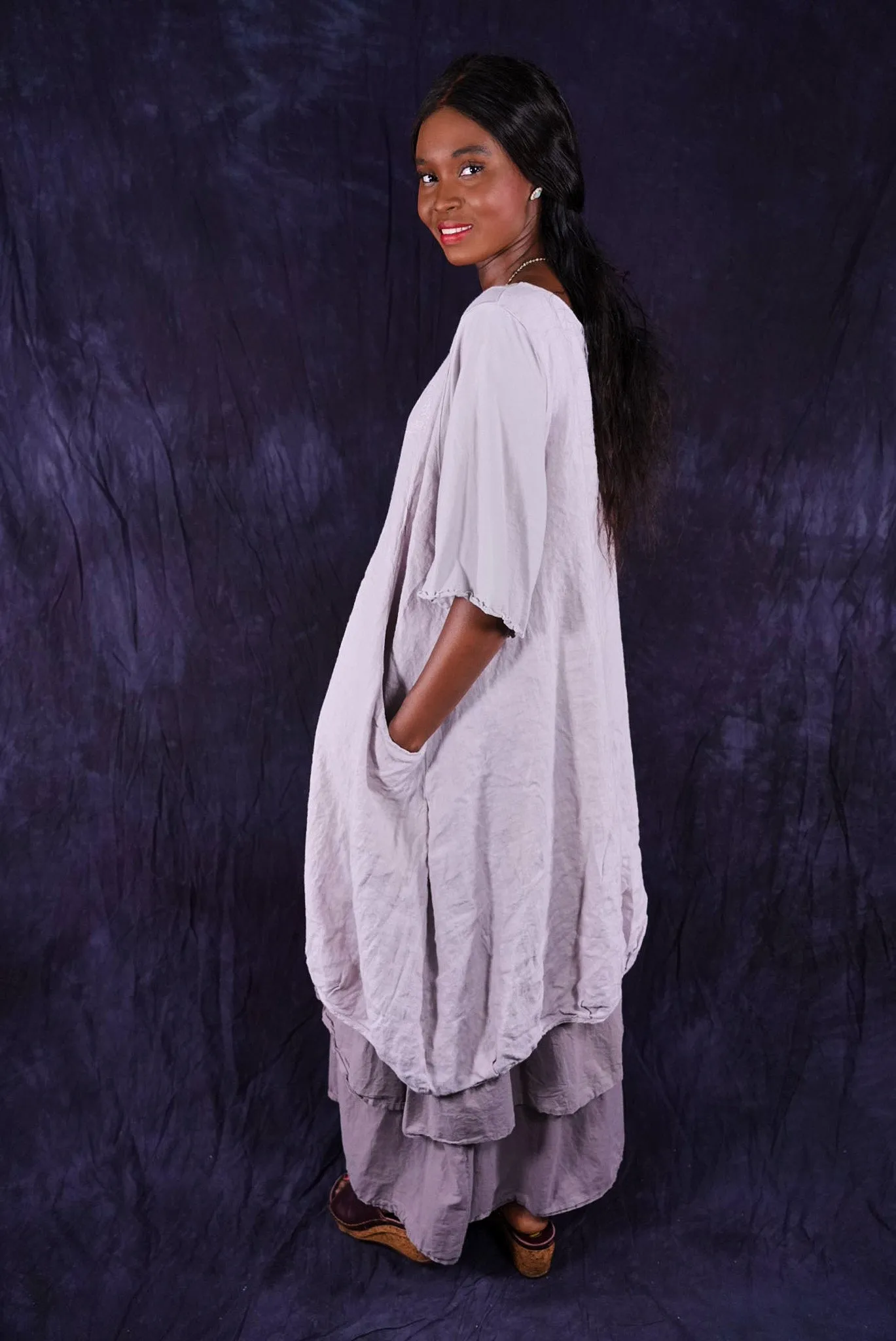 7256 Frenchtown Studio Dress Rice Paper-P