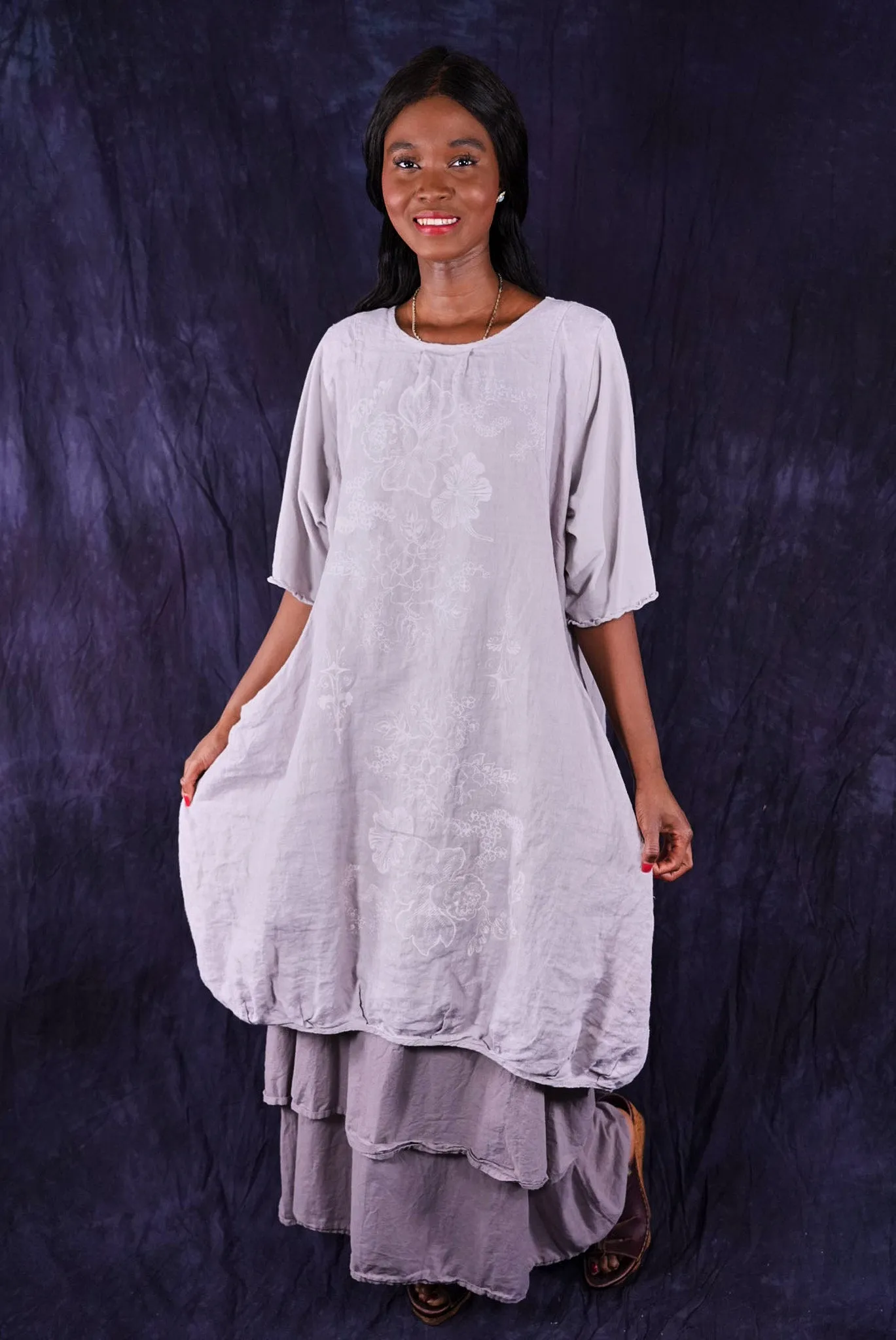 7256 Frenchtown Studio Dress Rice Paper-P