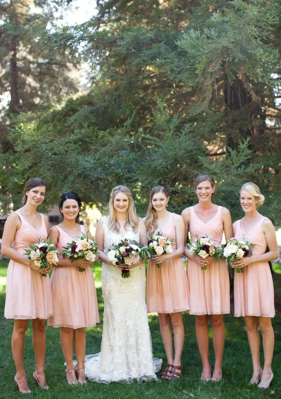 A-line V Neck Sleeveless Short Chiffon Homecoming Dress Bridesmaid Dress