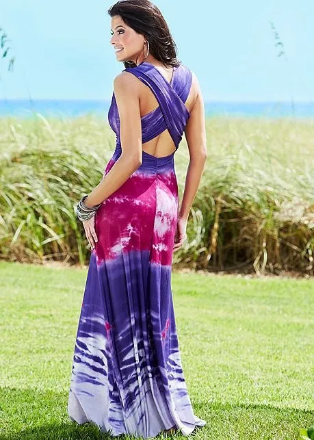 (A) Maxi Dress With Detail Back
