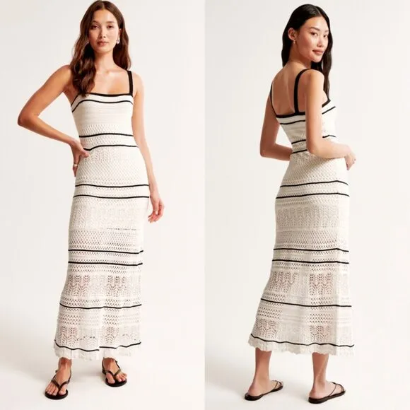 Abercrombie and fitch Crochet-Style Maxi Dress L $130