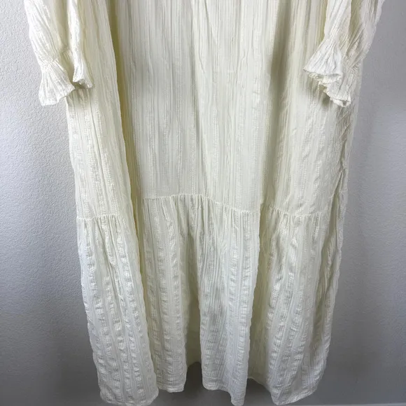 Able Jane Maxi Dress Womens 2x Ivory Antique White Long Sleeve Boho Peasant