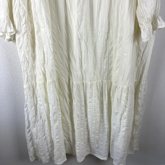 Able Jane Maxi Dress Womens 2x Ivory Antique White Long Sleeve Boho Peasant