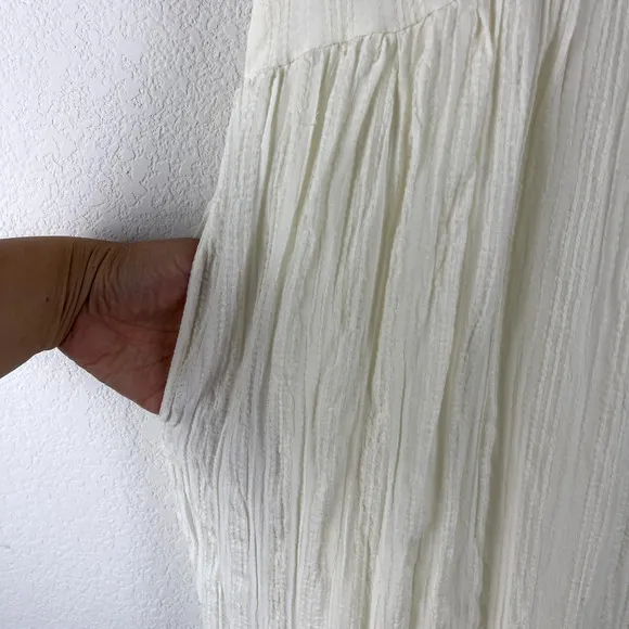 Able Jane Maxi Dress Womens 2x Ivory Antique White Long Sleeve Boho Peasant
