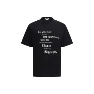 Alexander McQueen Men Black T-Shirt Cotton Printed Crew Neck Short Sleeves Top