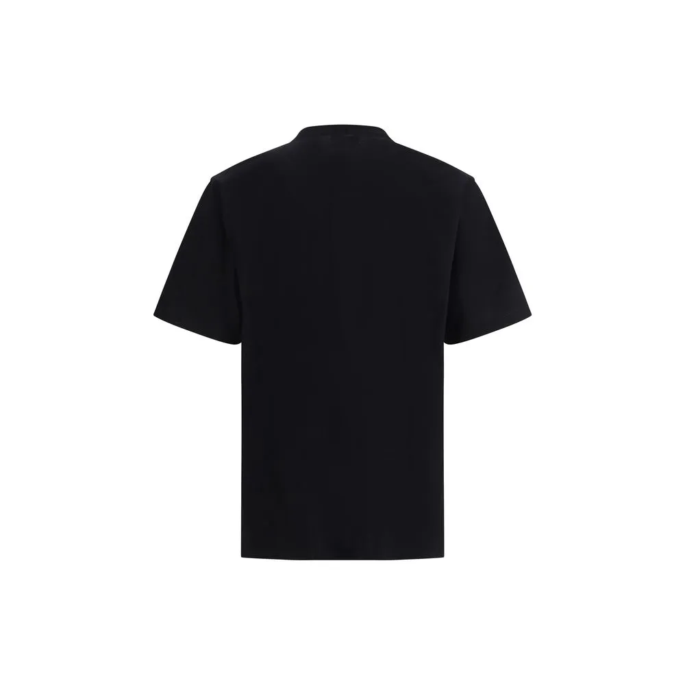 Alexander McQueen Men Black T-Shirt Cotton Printed Crew Neck Short Sleeves Top