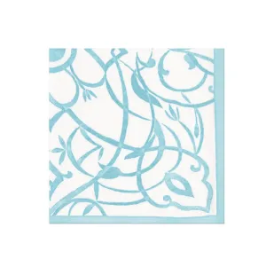 Algarve Paper Linen Cocktail Napkins in Aqua