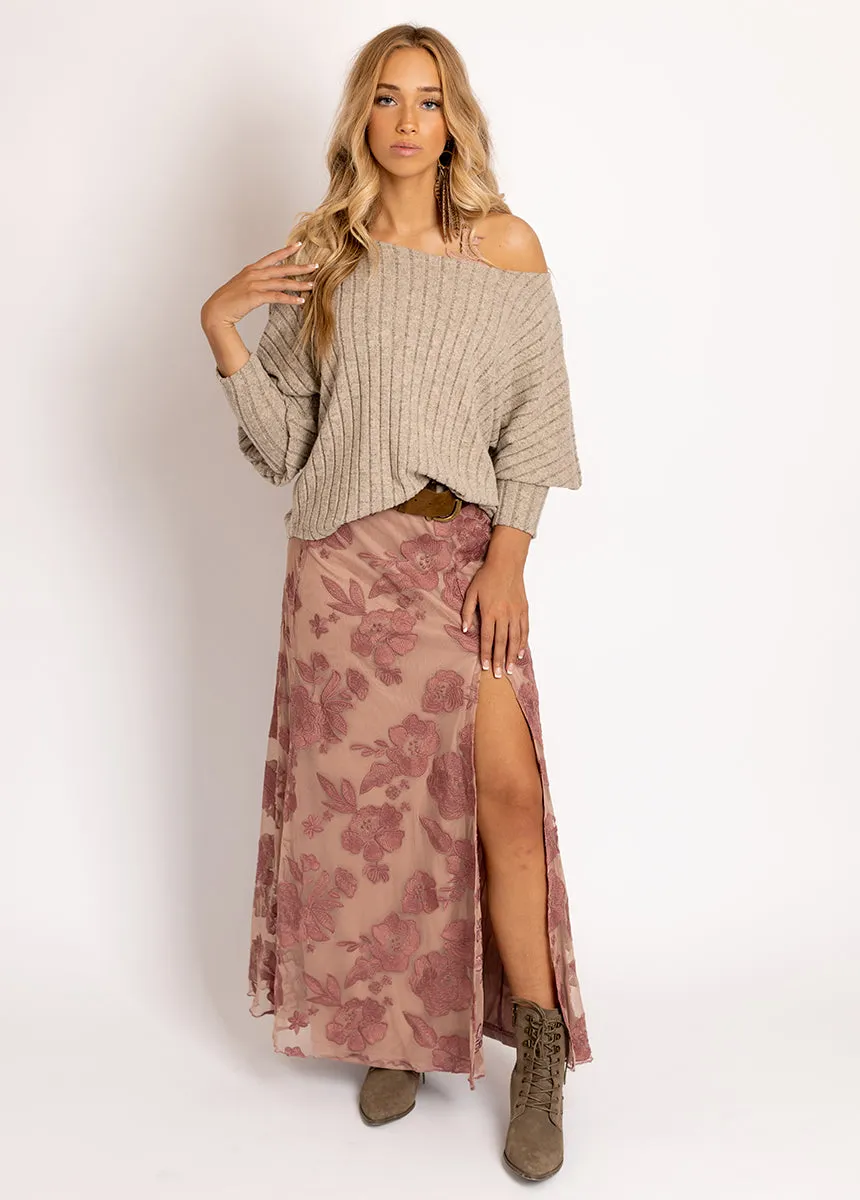 Allurah Skirt in Raisin