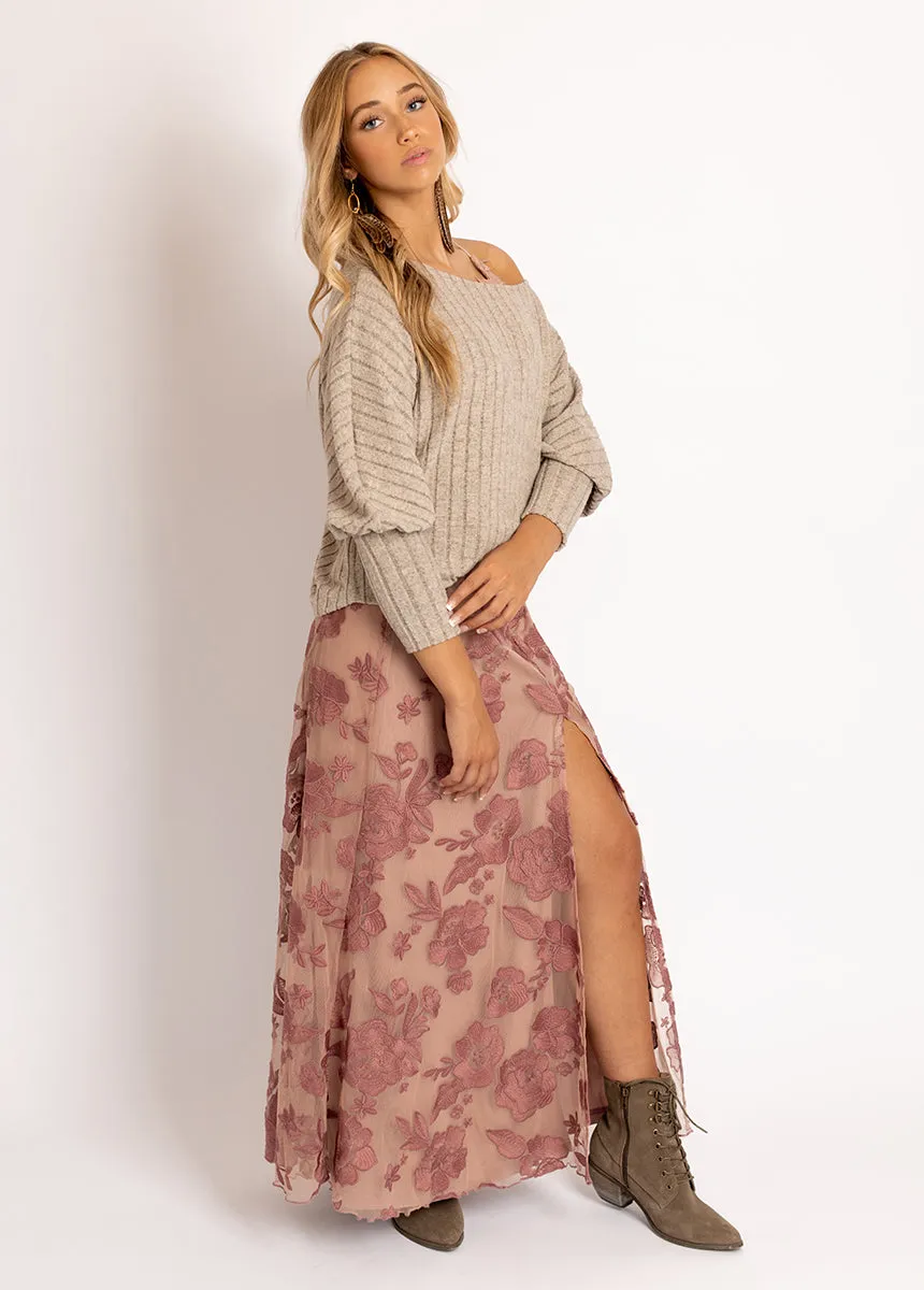 Allurah Skirt in Raisin