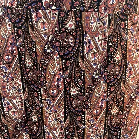 AMERICAN EAGLE Paisley Pencil Maxi Skirt With 2 High Slit Size XXL