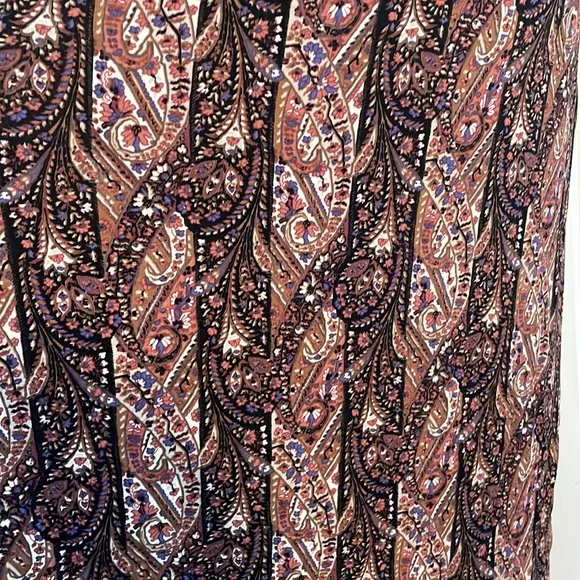 AMERICAN EAGLE Paisley Pencil Maxi Skirt With 2 High Slit Size XXL