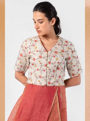 Anavila  I   pink-floral-summer-blouse