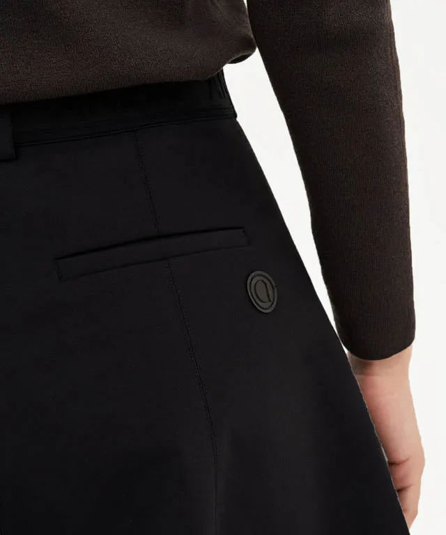 Anell Golf Cotton Flared Skirt - Black