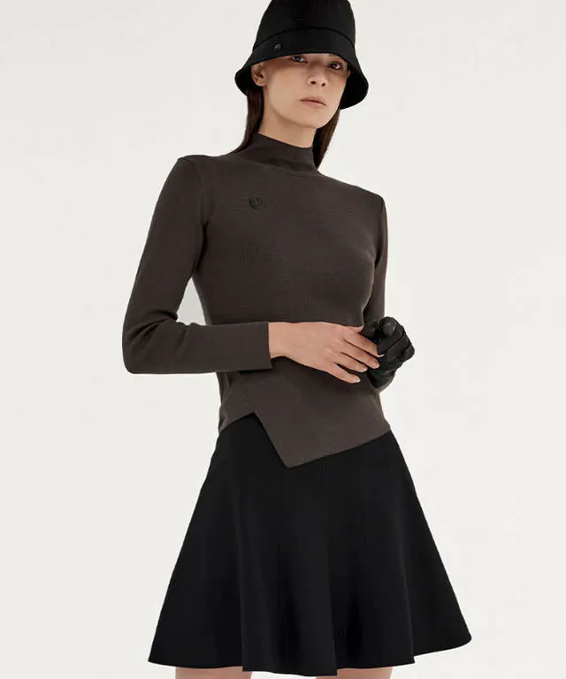 Anell Golf Cotton Flared Skirt - Black