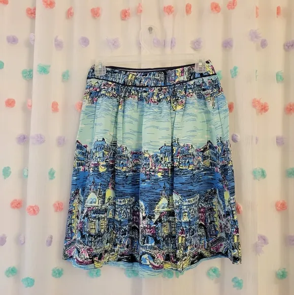 Anthropologie 52 Convertions Limited Edition Colloquial A-line Skirt Size 0