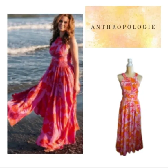 🏵Anthropologie / able the label Rumi Halter Maxi Dress. Size S