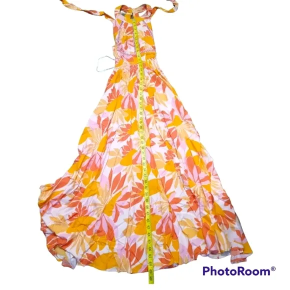🏵Anthropologie / able the label Rumi Halter Maxi Dress. Size S