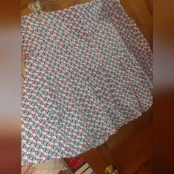Anthropologie Maeve Pleated Motif Mini Skirt