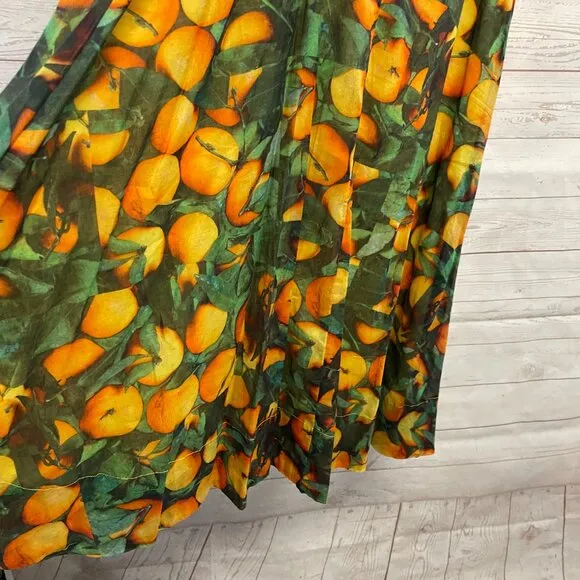 Anthropologie Maeve Summer Orchard Midi Skirt