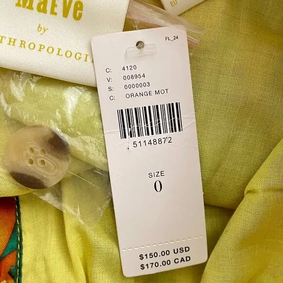 Anthropologie Maeve Summer Orchard Midi Skirt