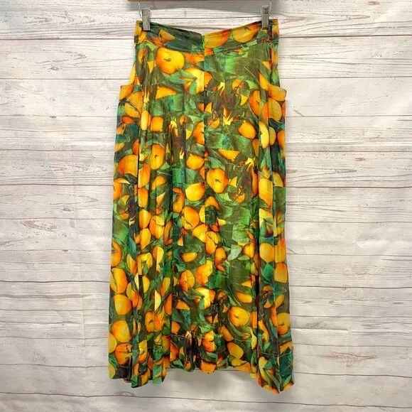 Anthropologie Maeve Summer Orchard Midi Skirt