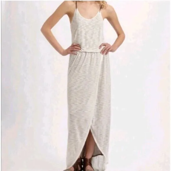 Anthropologie Womens Deletta White Burnout Maxi Dress Beach Boho Festival MED