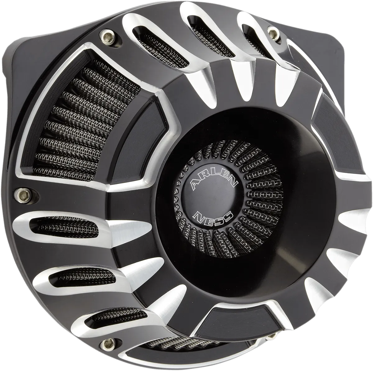 Arlen Ness 18-997 Inverted Series Air Cleaner Kit - 15-Spoke - Black