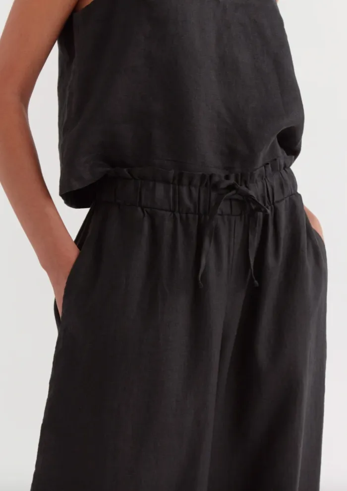 Assembly Jillian Linen Pant Black