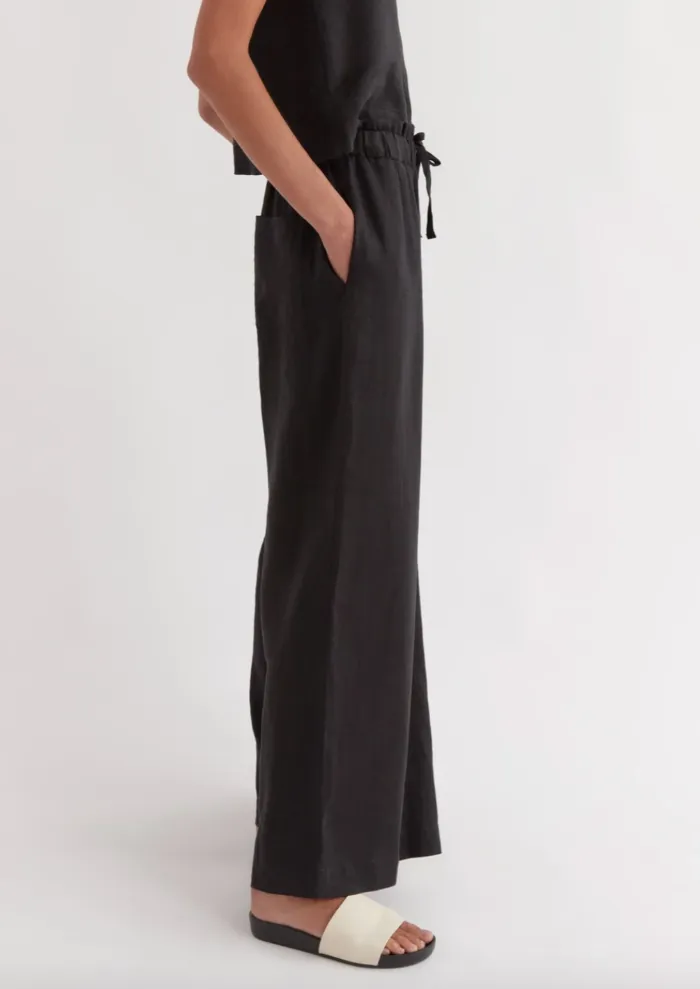 Assembly Jillian Linen Pant Black