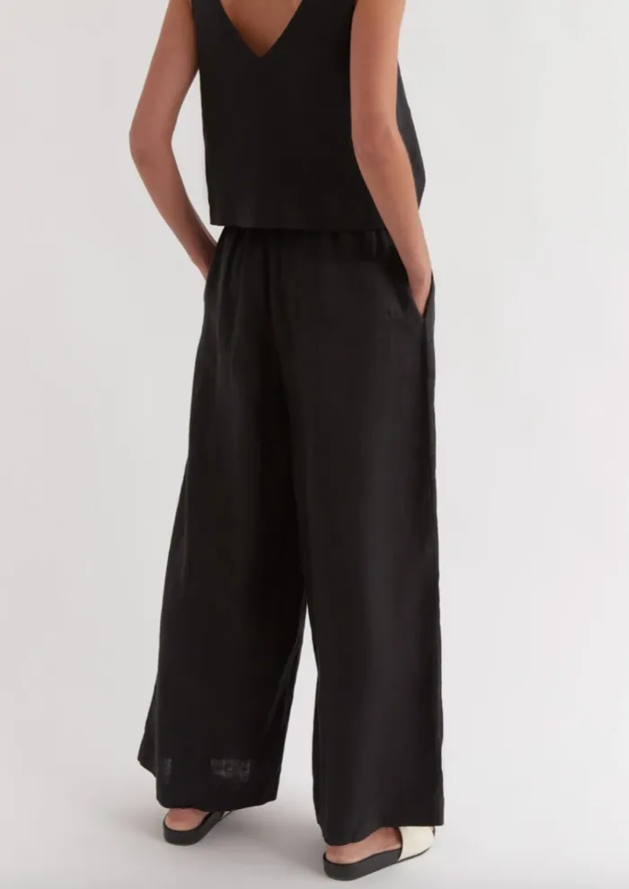 Assembly Jillian Linen Pant Black