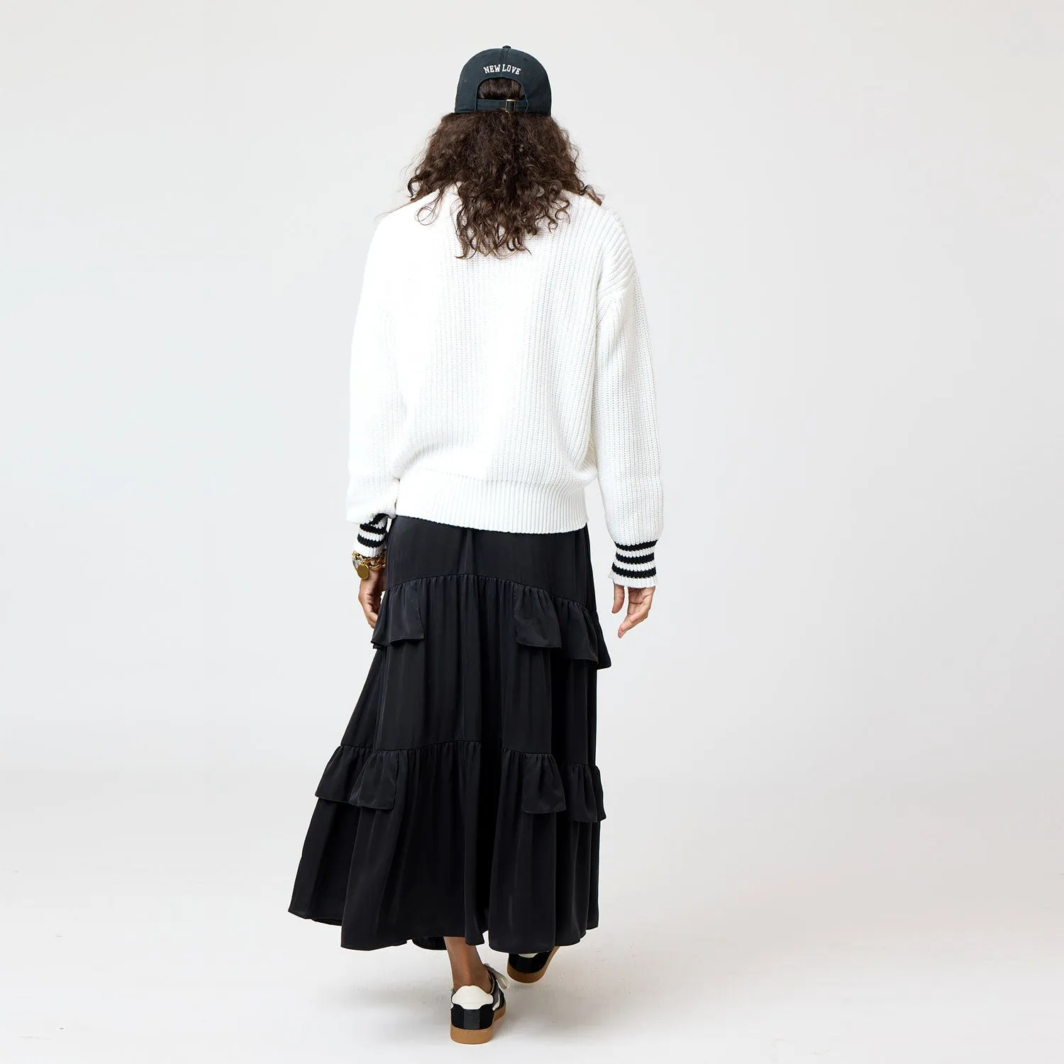 Athena Maxi Silk Skirt