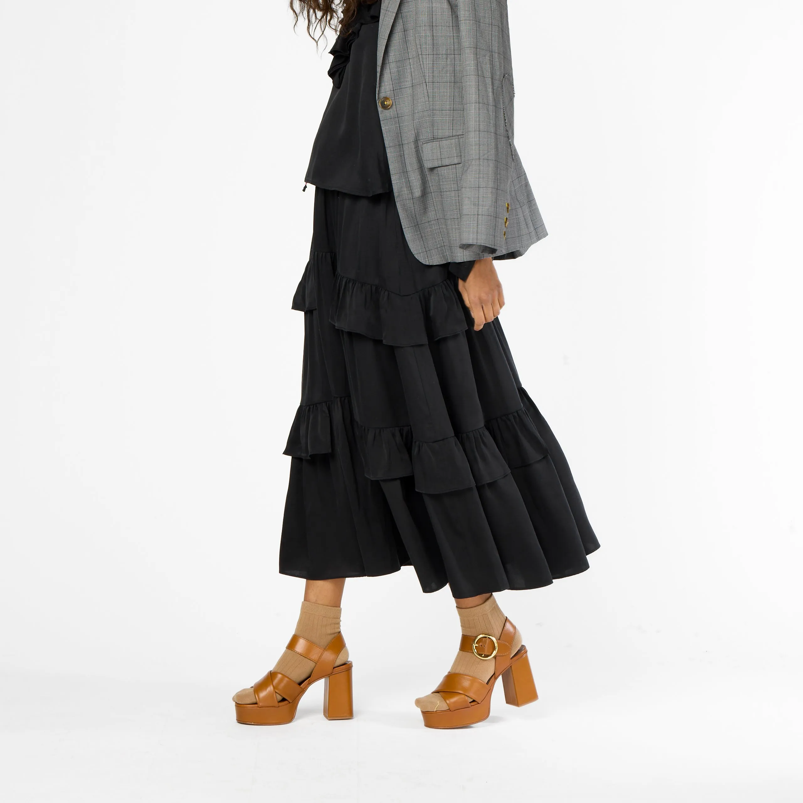 Athena Maxi Silk Skirt