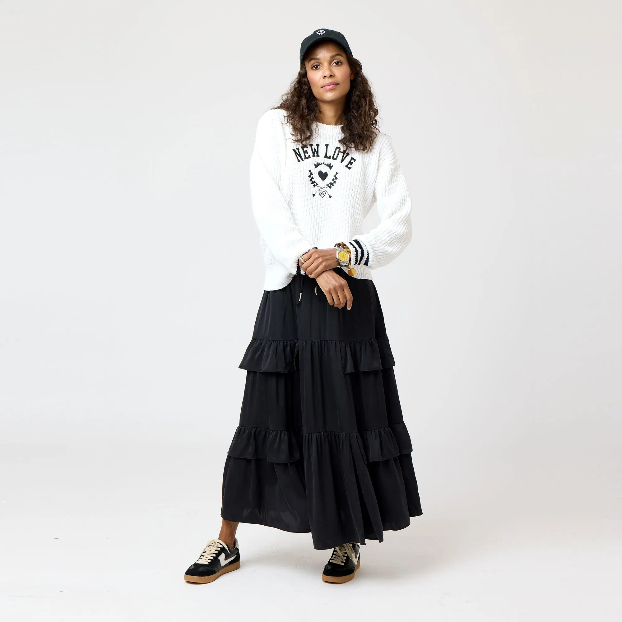 Athena Maxi Silk Skirt