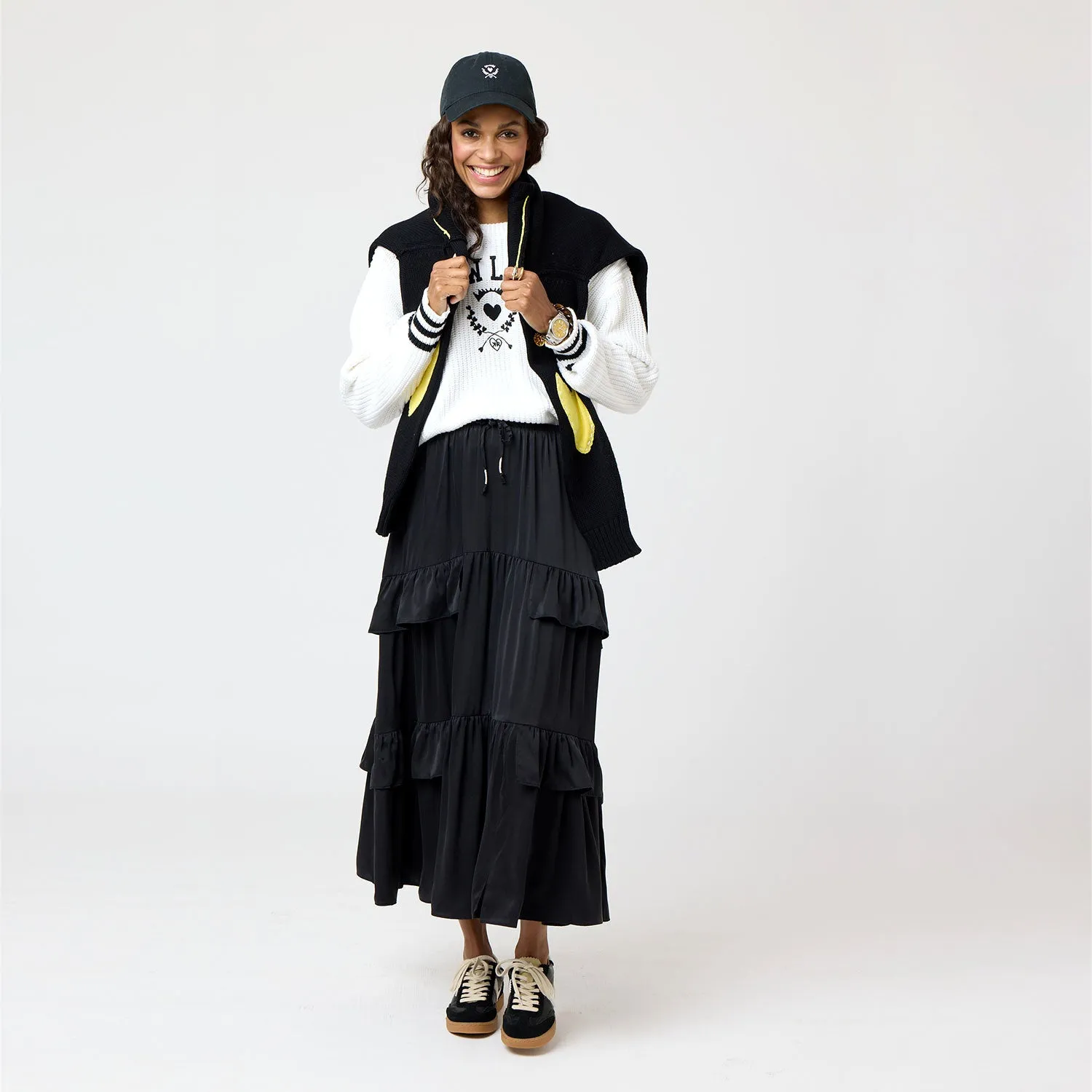 Athena Maxi Silk Skirt