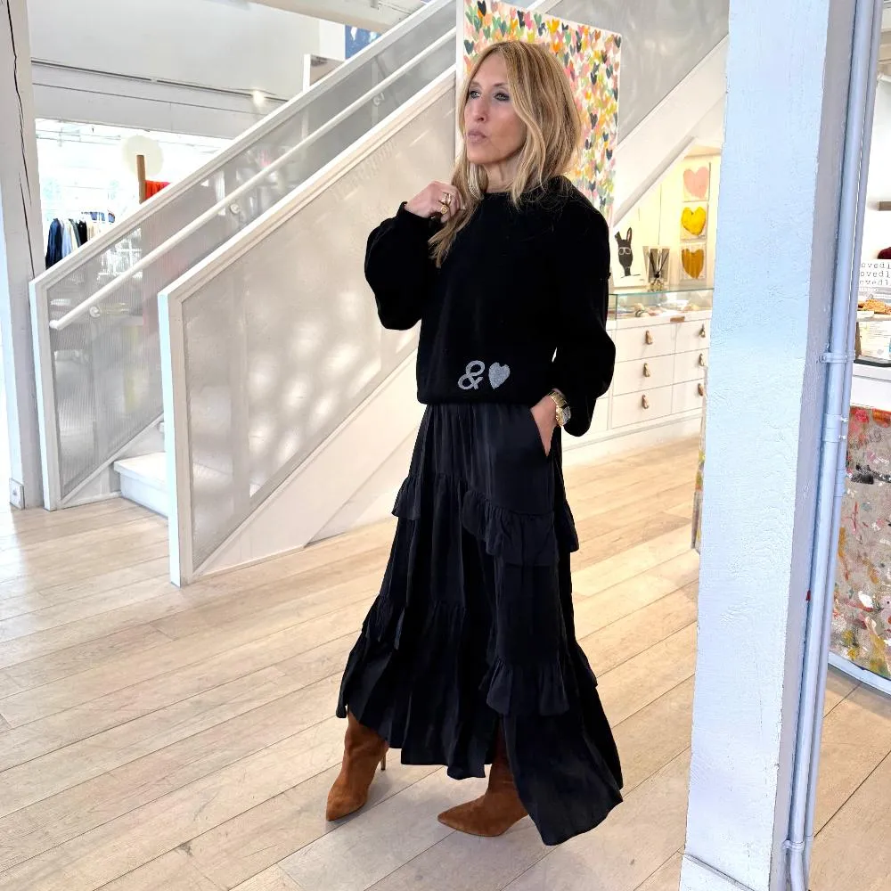 Athena Maxi Silk Skirt